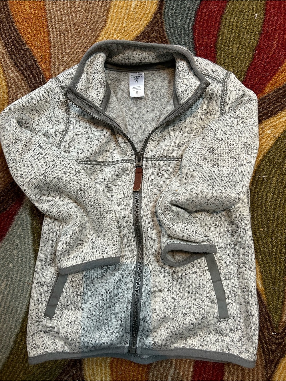 Carter's Light Gray Plush Fleece Jacket